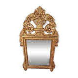 Louis XIV mirror in carved gilded wood, 18th century - 75 cm