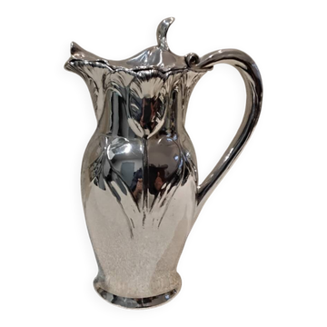 Aiguiere metal argente style art nouveau orfevre Gallia h 26,2cm