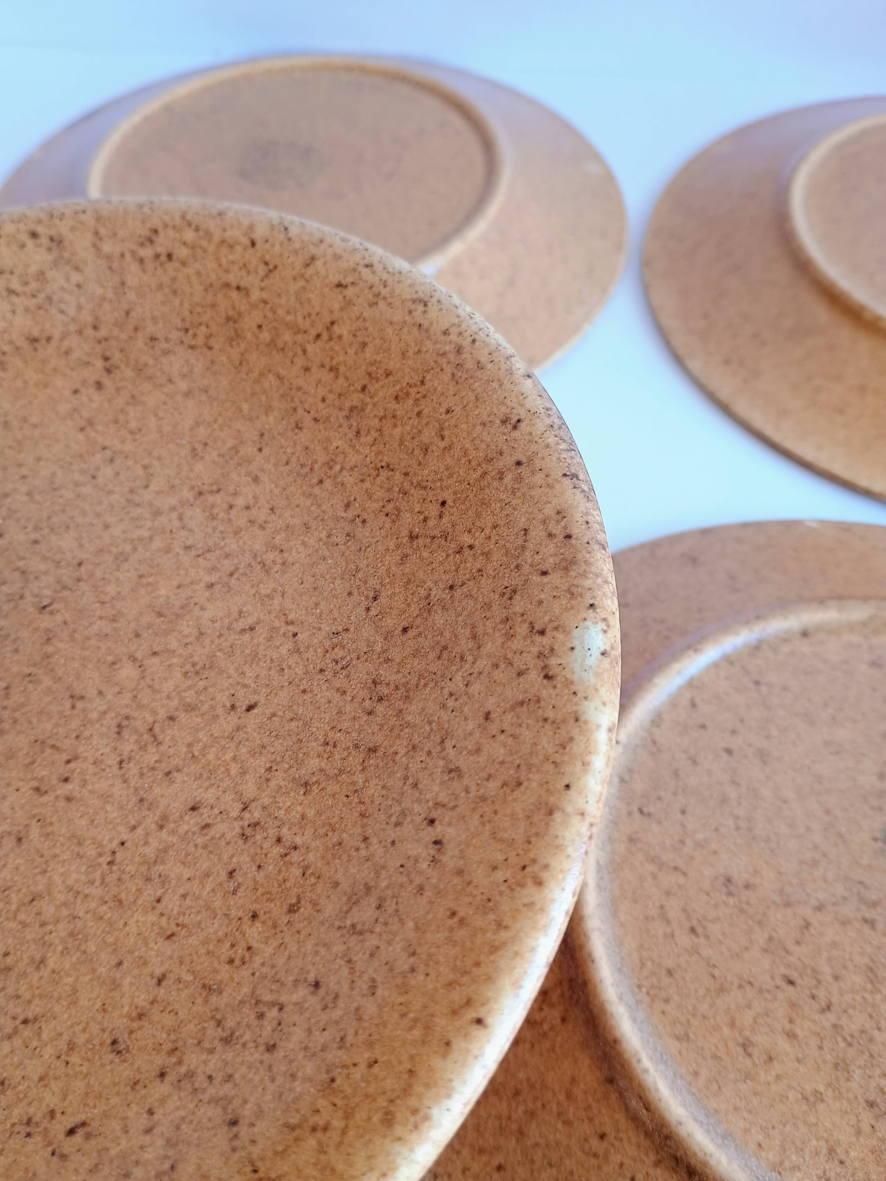 Set of 10 dessert plates Gres Chantilly Longchamp France