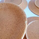 Set of 10 dessert plates Gres Chantilly Longchamp France