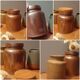 Trio of pottery & decorative stoneware pitcher - vintage