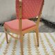 Set 6 chaises vintage structure chêne assise et dossier rouges