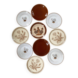 Mismatched antique plates