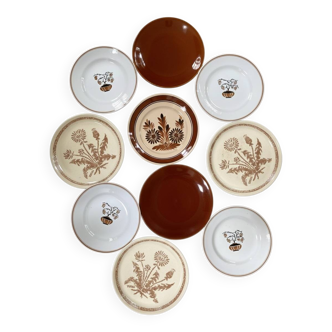 Mismatched antique plates