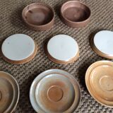 Set of 9 stoneware plates