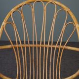 Rattan armchair with armrests Dutch Design 1960