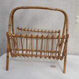Rattan magazine holder