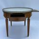 Table bouillote 1950 marble foot with louis xvi style gallery