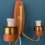 Danish teak wall lamp