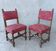 Pair of Louis XIII chairs in walnut, 19th century.