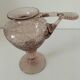 Biot candle holder vase in powder pink blown bubble glass.