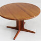 Vintage Glostrup Danish round extendable dining table solid teak
