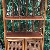 Vintage rattan bookcase