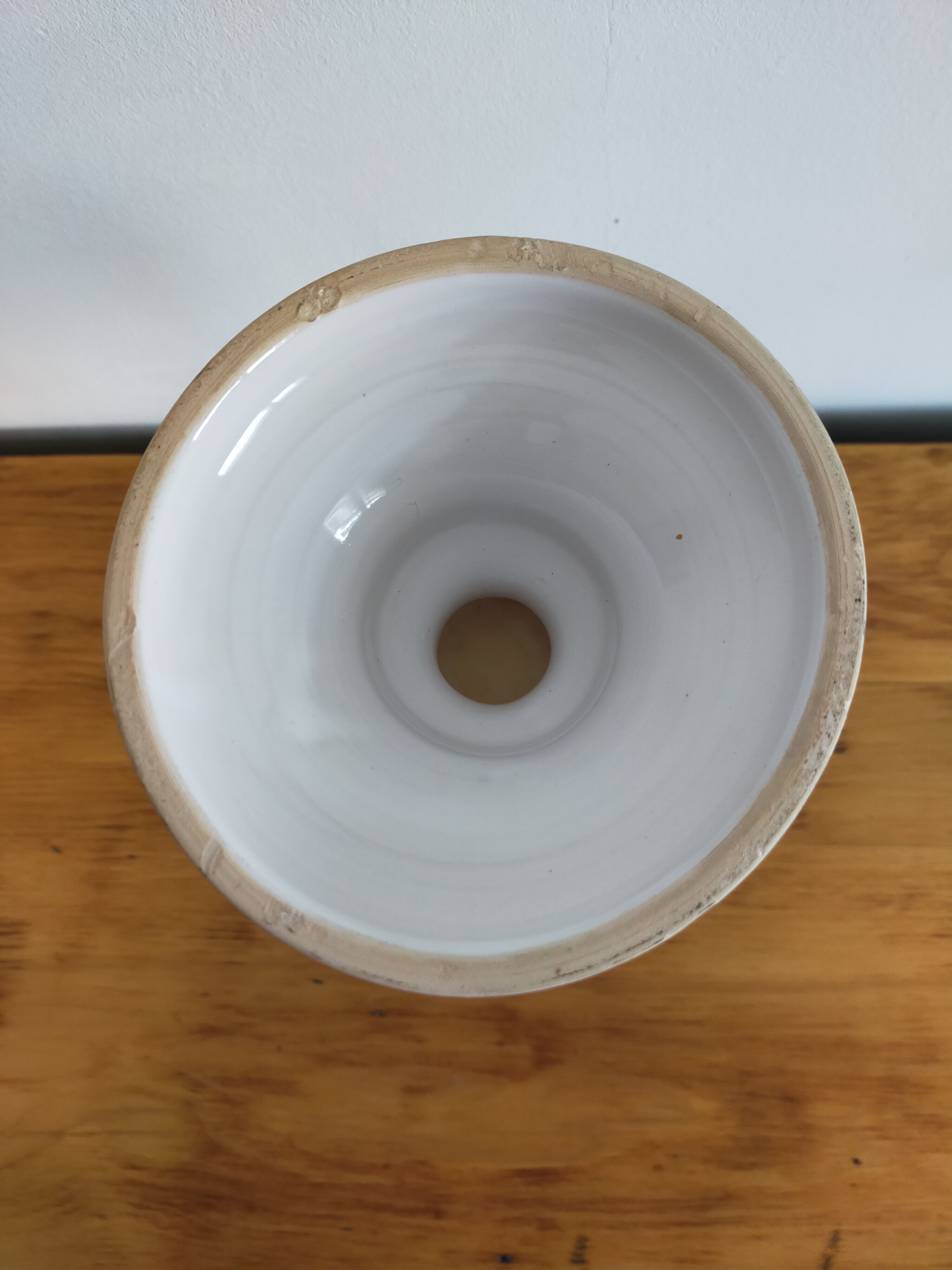 Patterned painted ceramic vase