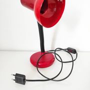 Lampe vintage rouge, 30,5 cm de haut