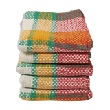 Set of 5 checkered napkins