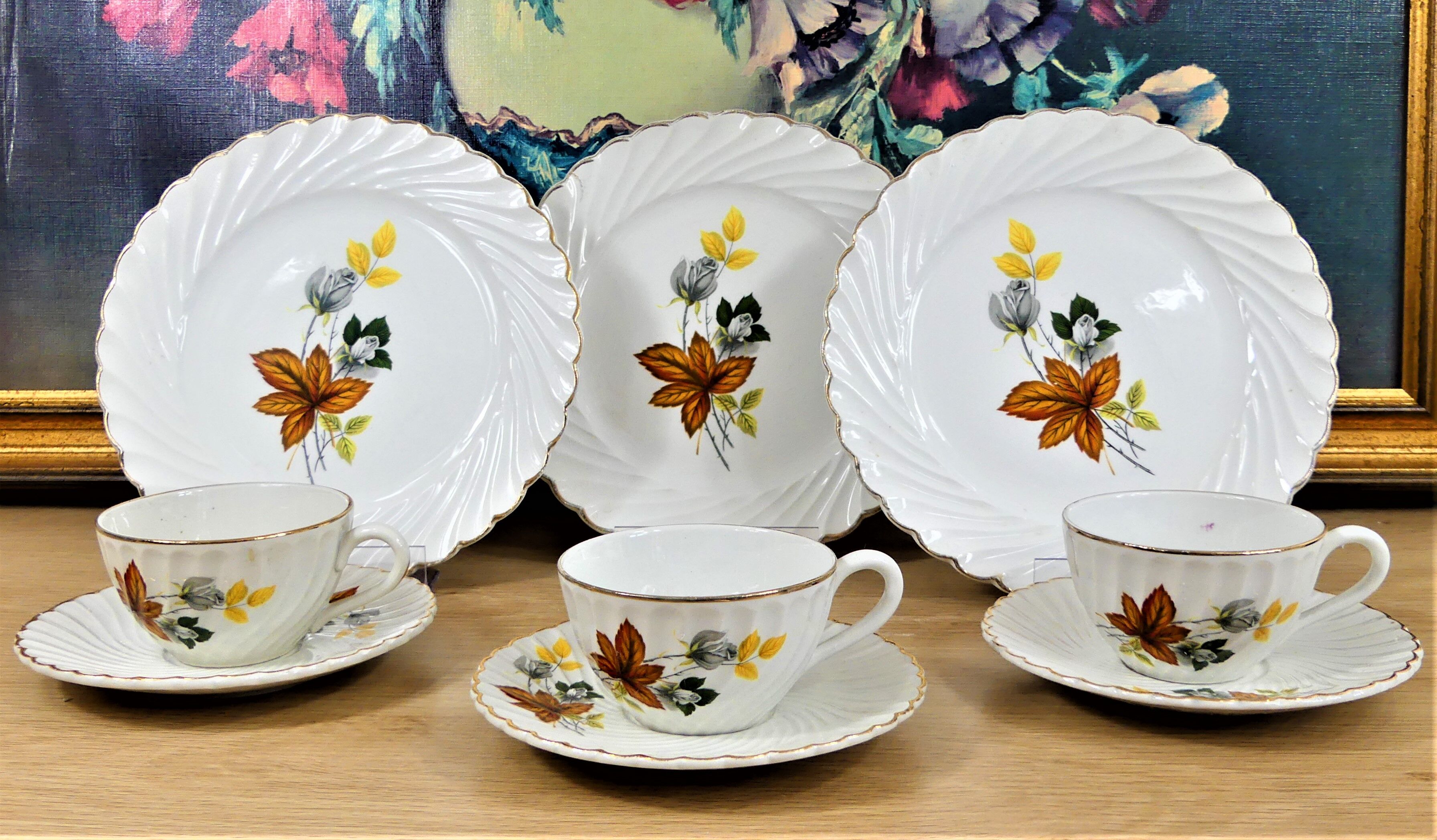 Coffee service Lunéville K.G-Coffee cups-dessert plates-Coffee maker