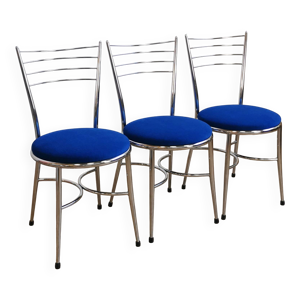 lot de 3 chaises chrome
