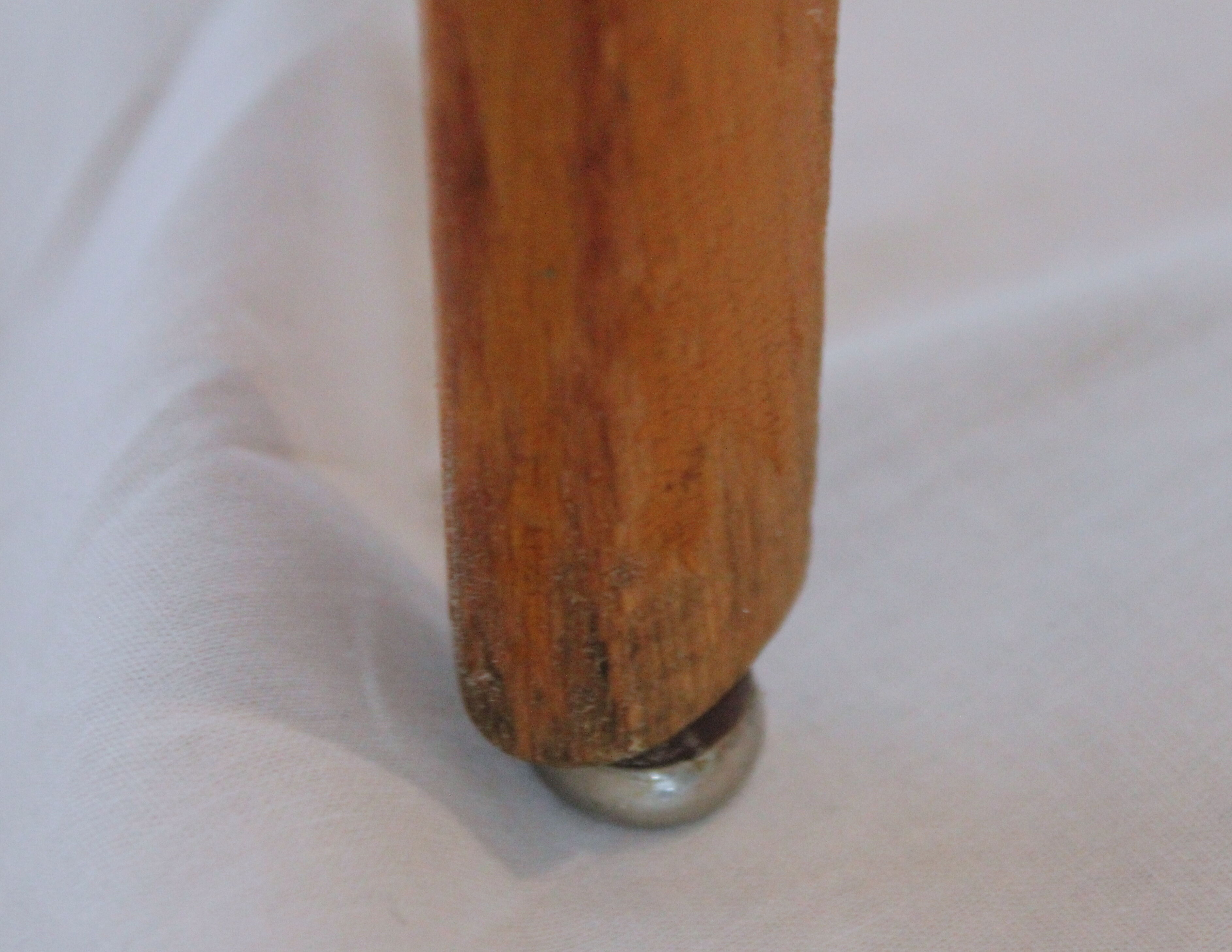 Set of 4 vintage chairs wood and skai green