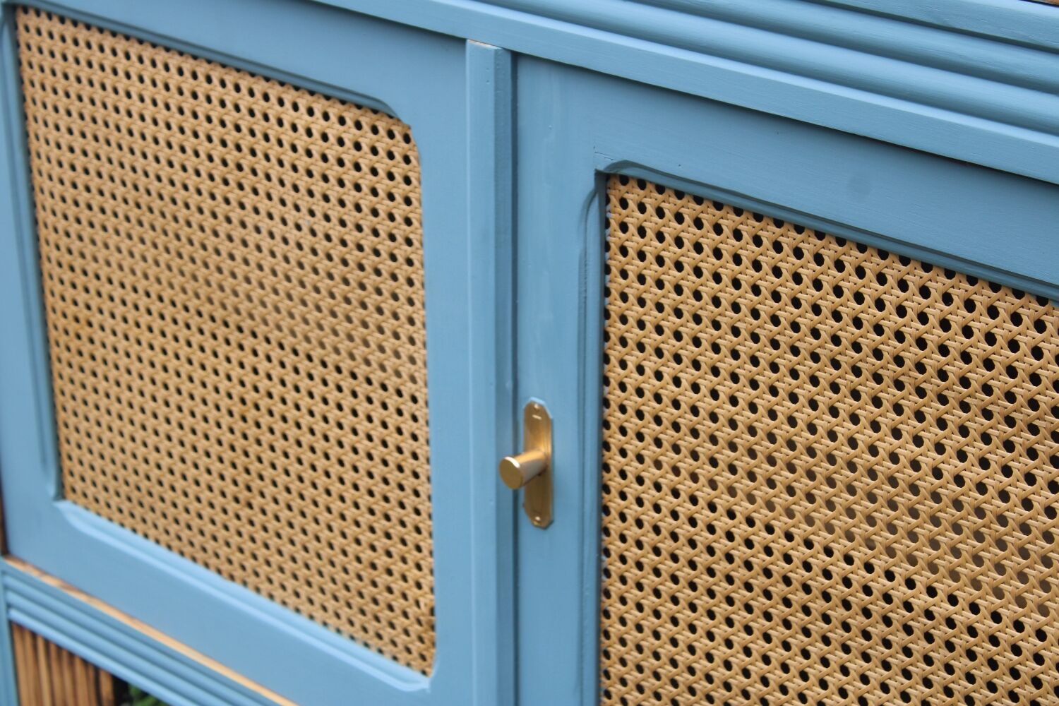 Buffet enfilade art deco vintage cannage