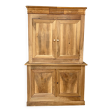 Antique two-body buffet in solid wood (restored)