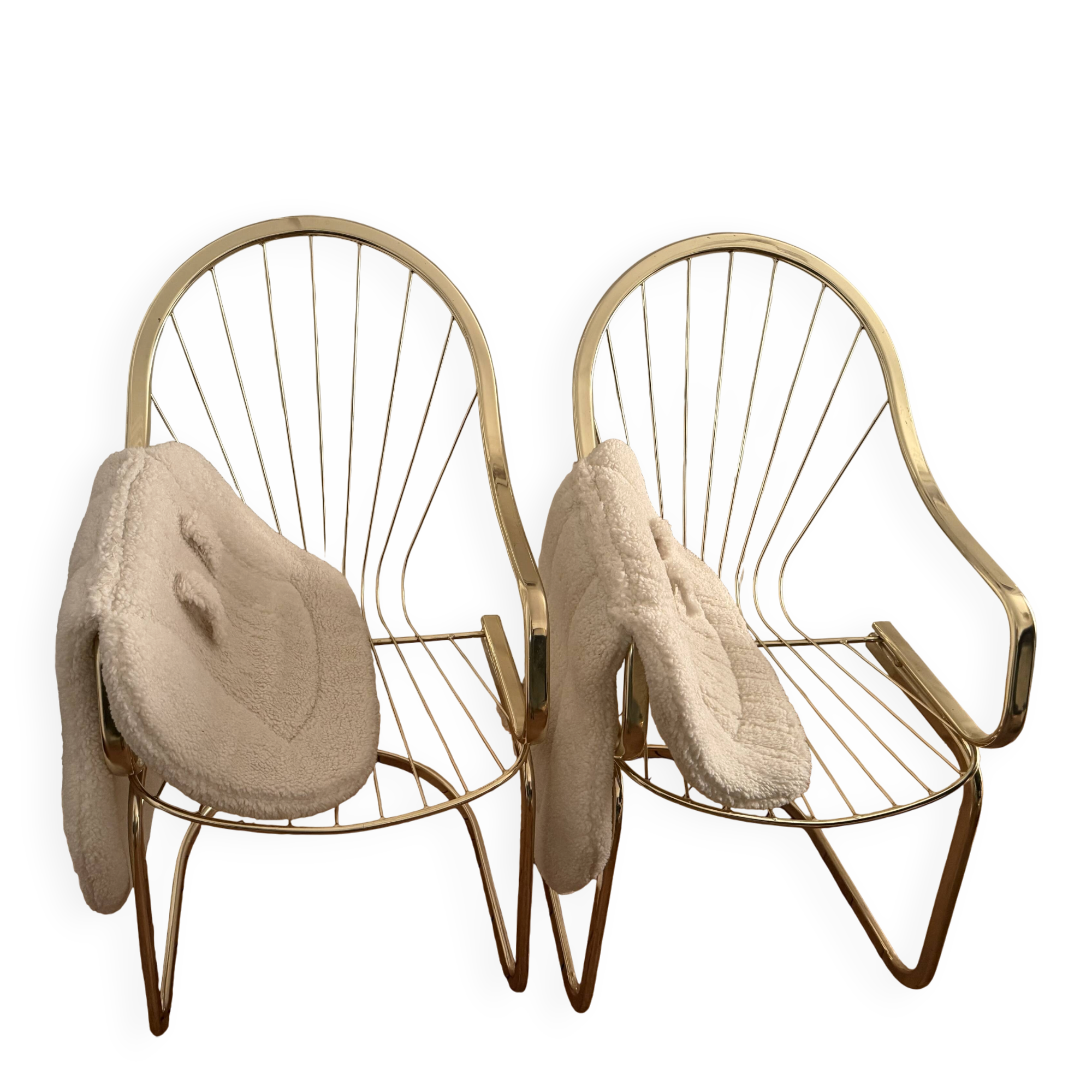 Pair of Gastone Rinaldi chairs, 1970s.