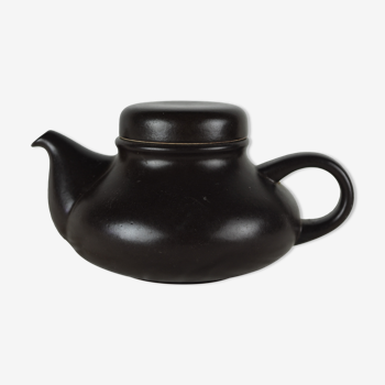 Black teapot - Gresline, Franco Pozzi, Italian design - 1970s