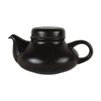 Black teapot - Gresline, Franco Pozzi, Italian design - 1970s