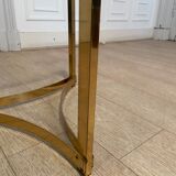 Table basse en métal doré, 1970s