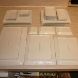 Éléments service blanc rectangulaire