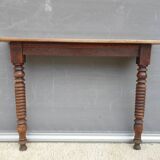 Console xixth walnut feet spinning tops