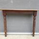 Console xixème noyer pieds toupies