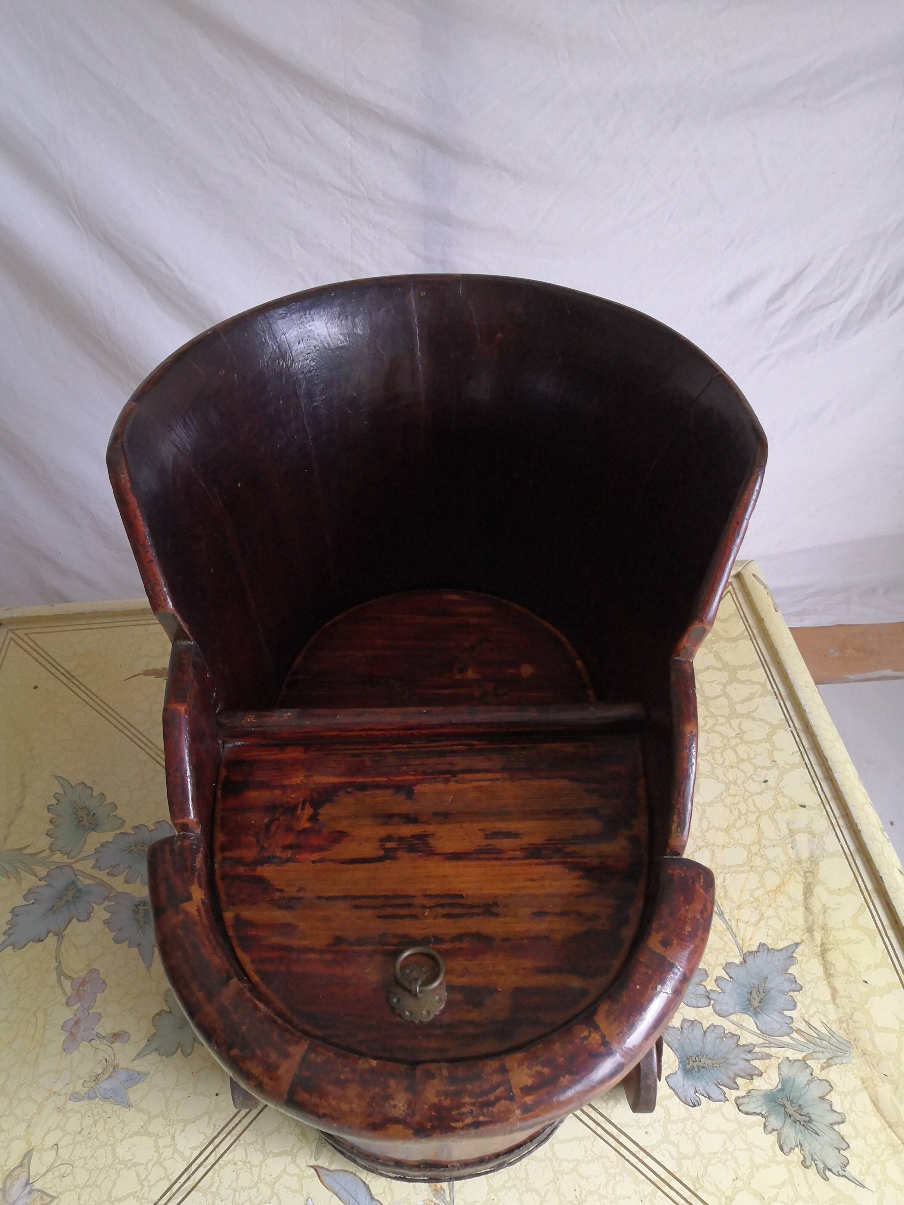 Children's bathtub vintage chinese wood 19th