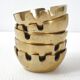 5 vintage ashtrays in gilded brass 1960