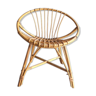 Rattan armchair child shell