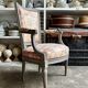 Fauteuil d'époque Louis XVI, tissus indienne n°2