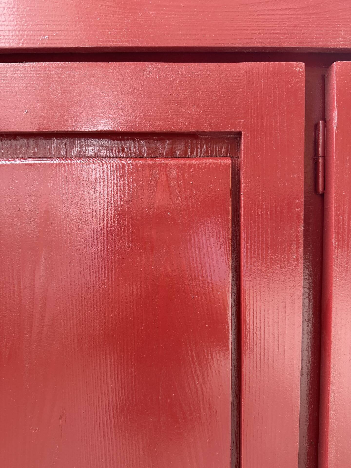 Red lacquered enfilade 1970 160cm
