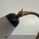 Mid-century bedside lamp in black metal and brass, 1950s, Germany
