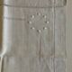 Paire de taies d'oreillers toile de lin brodée de pois et jours sans monogramme