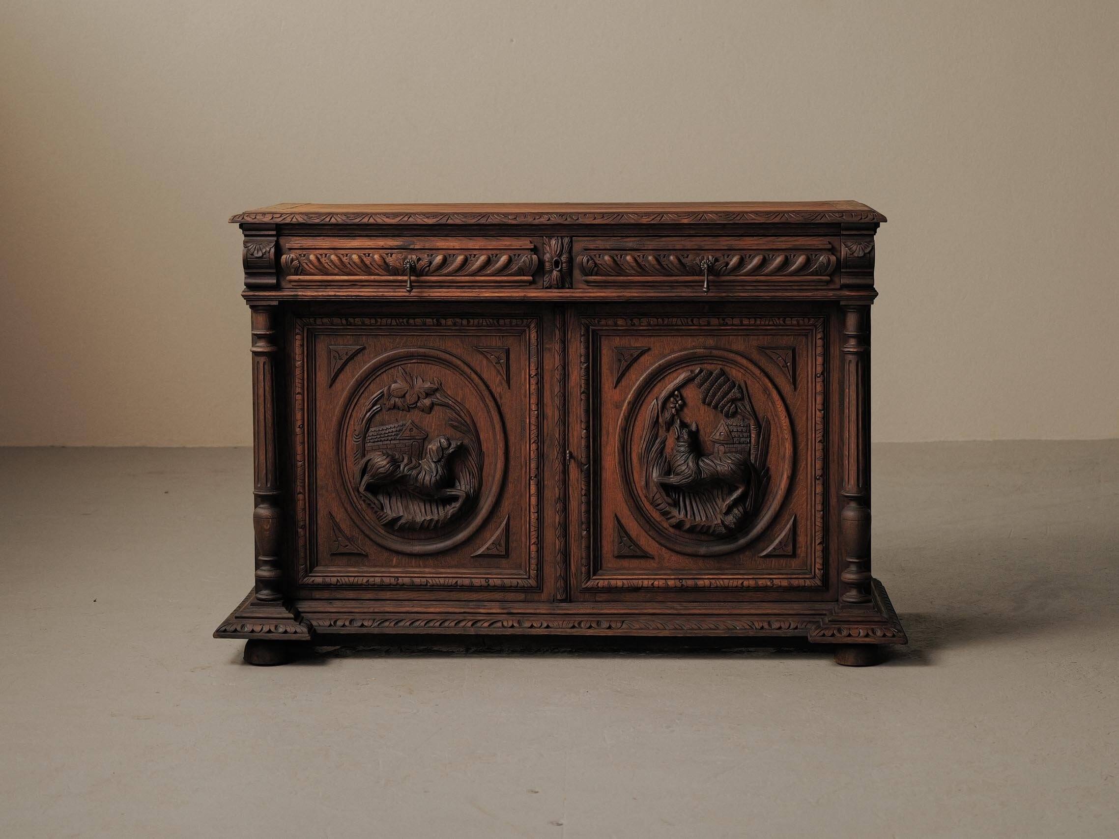 Buffet sculpté de style néo-Renaissance, XIXᵉ siècle