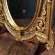 Miroir ovale vintage de style Rococo Louis XV