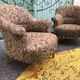 Pair of Art Deco toad armchairs