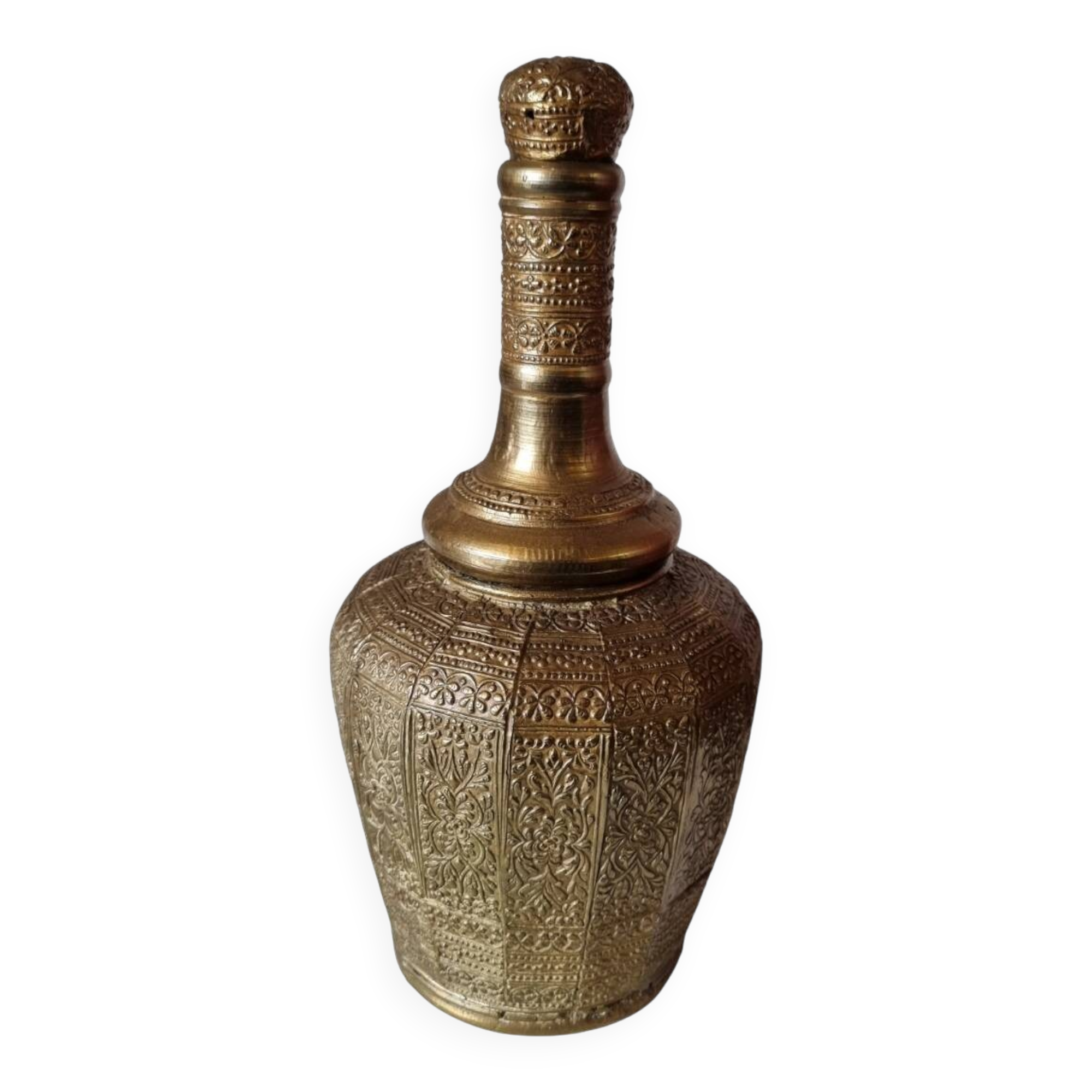 Antique Brass Water Bottle From Sumatra, late 1800s