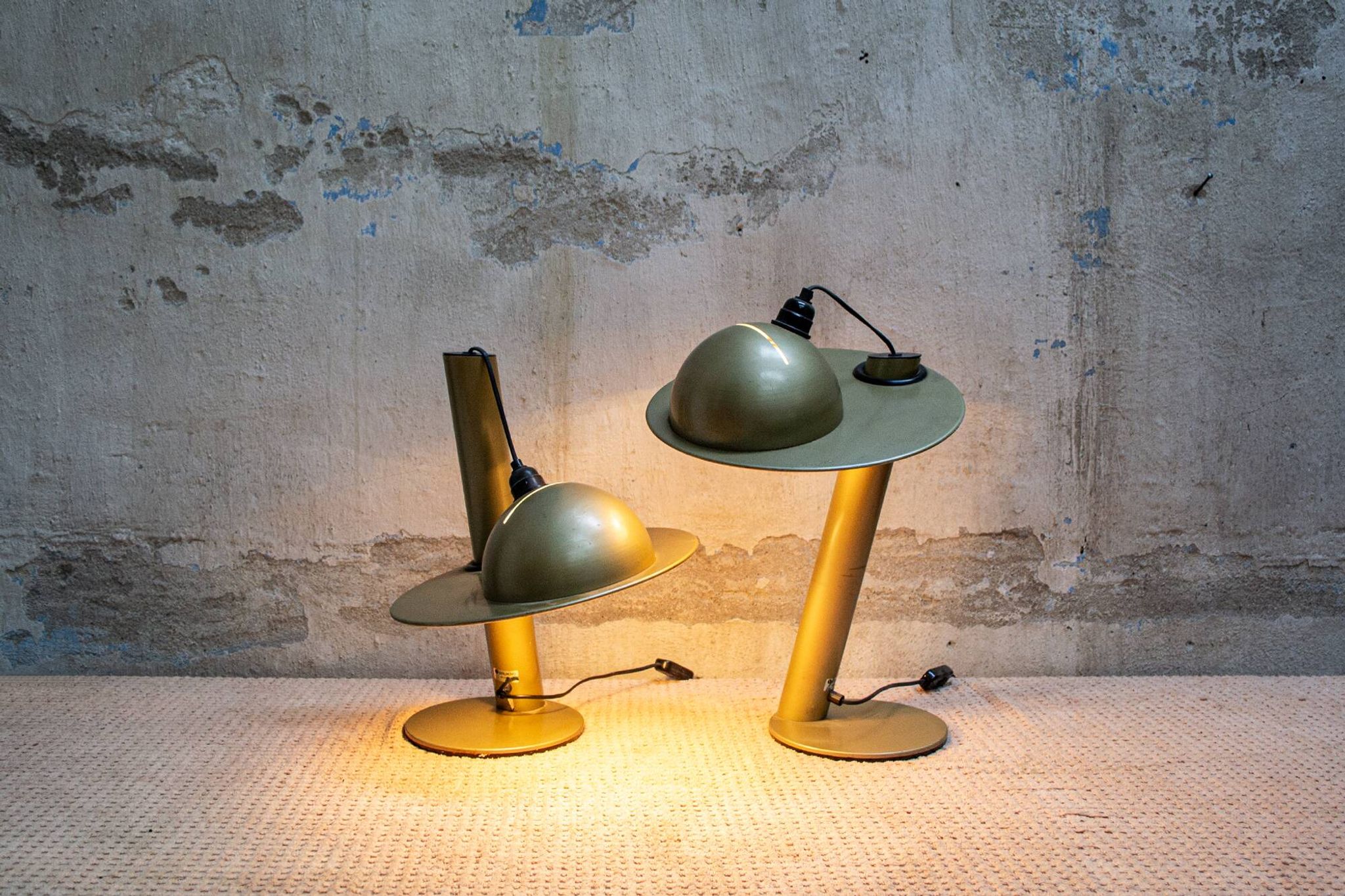 Paire de lampes de table réglables et pivotantes Stilnovo, Italie, années 1960