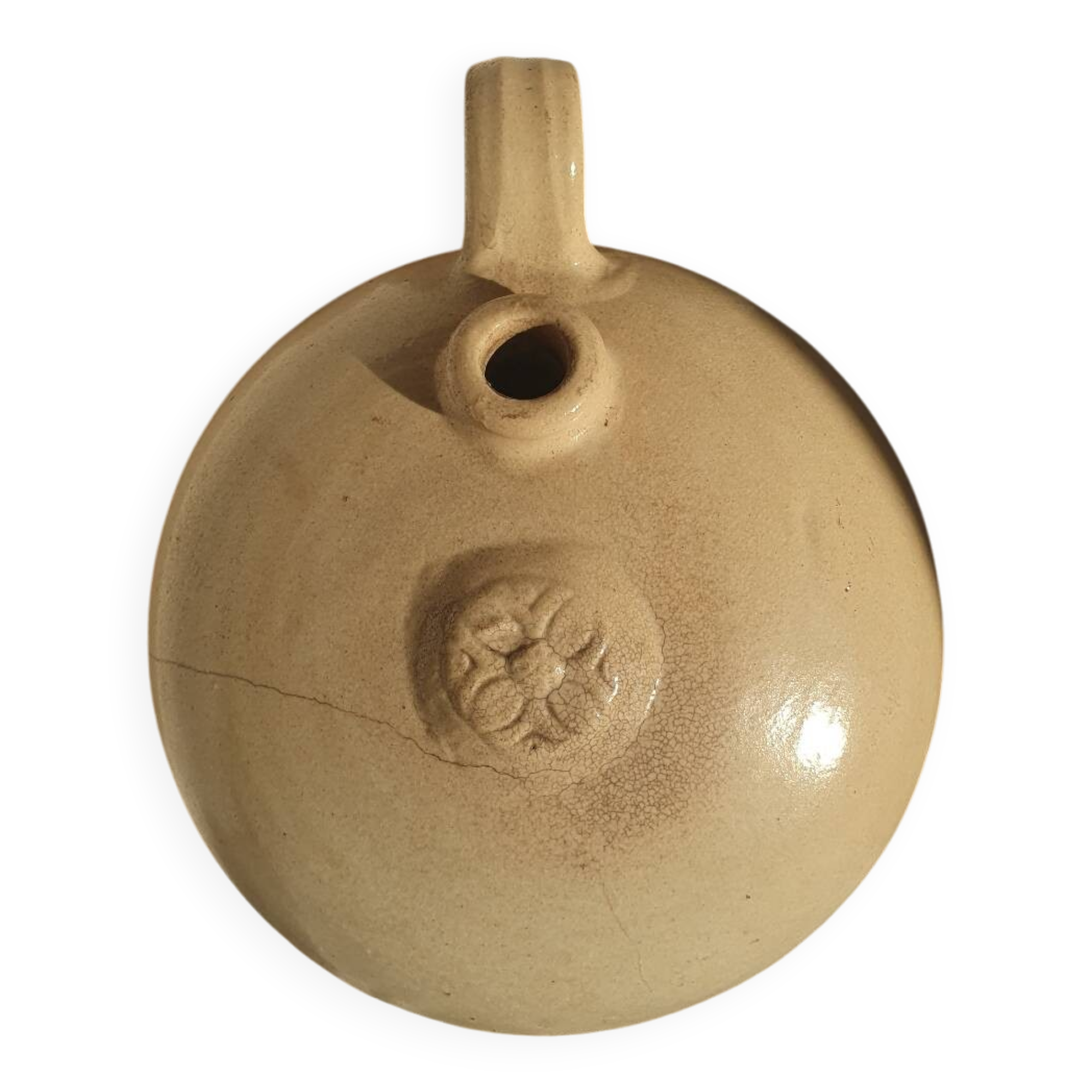 Vase français en terre cuite claire