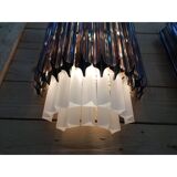 Sanblasted and fume’ “triedro” murano glass wall sconce