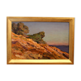 Oil on Panel Porquerolles by Geo Gyaniny