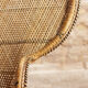Emmanuelle XXL chair with armrests, rattan canning, bohemian style, circa 1970