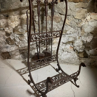 Wrought iron fireplace server