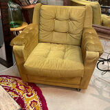 Vintage design velvet armchair 60/70